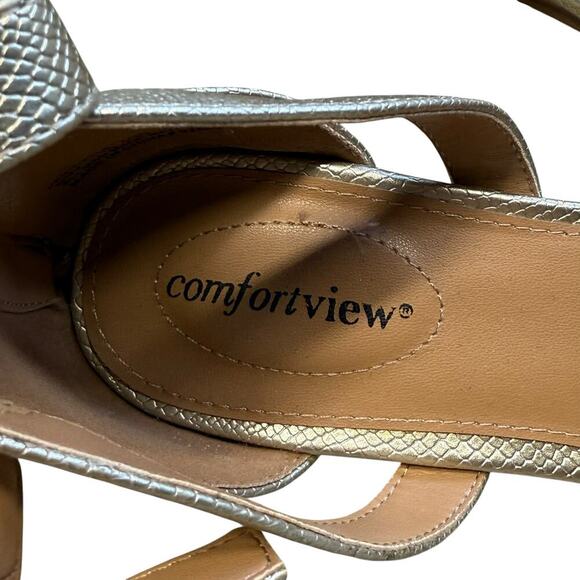 Comfortview The Paris Flat Gold Size 8 - Picture 8 of 15